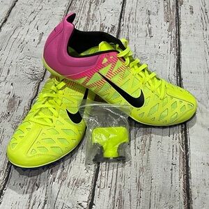 Nke Mens Zoom Maxcat 4 Running Shoes Yellow 882012-999 Mesh Low Top Size 13